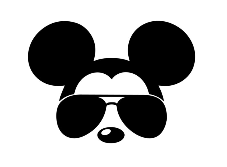 Mickey Mouse With Sunglasses Decal Disney Decal Disney Etsy