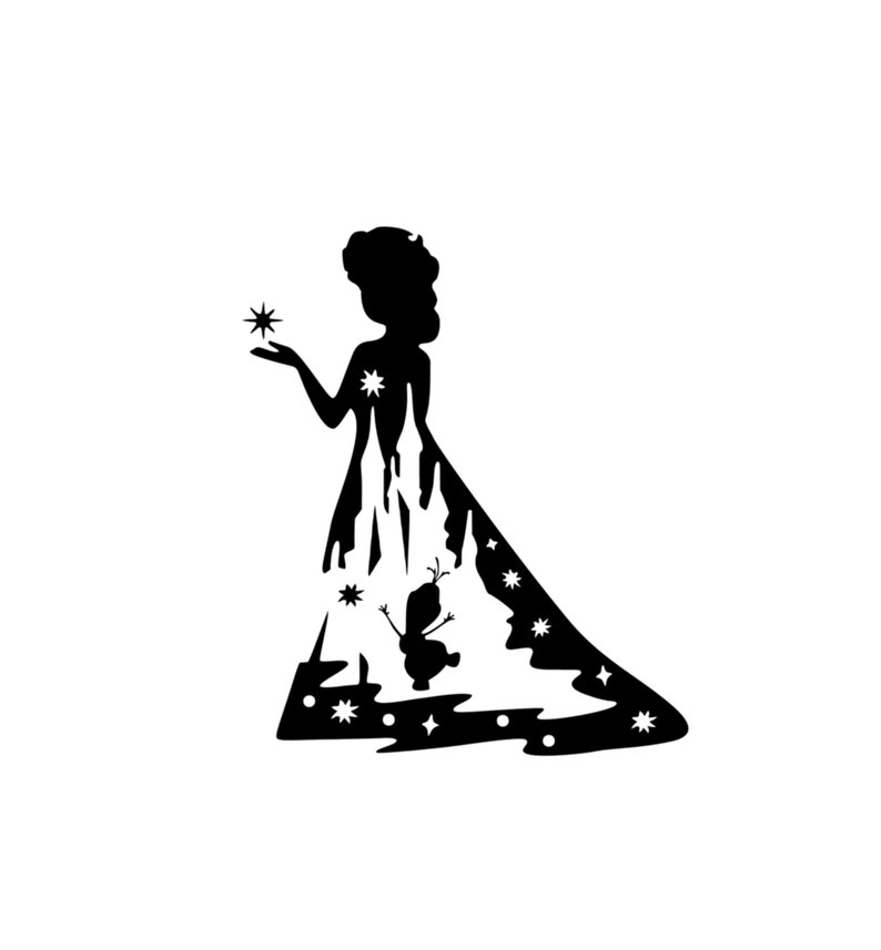 Elsa and Olaf From Frozen Disney Vinyl Decal Sticker Castle - Etsy