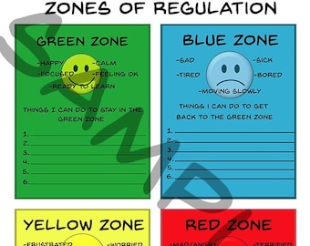 Psychological law Etsy image about Zones of Regulation Printable called Psychological legislation Etsy