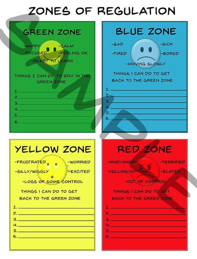 Coloring pages kids: Coloring Sheet Zones Of Regulation Printables