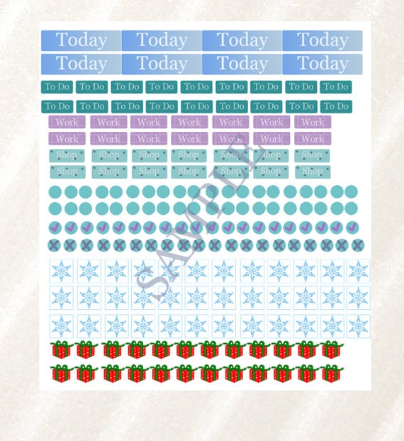 sale winter theme stickers planner stickers stationary etsy