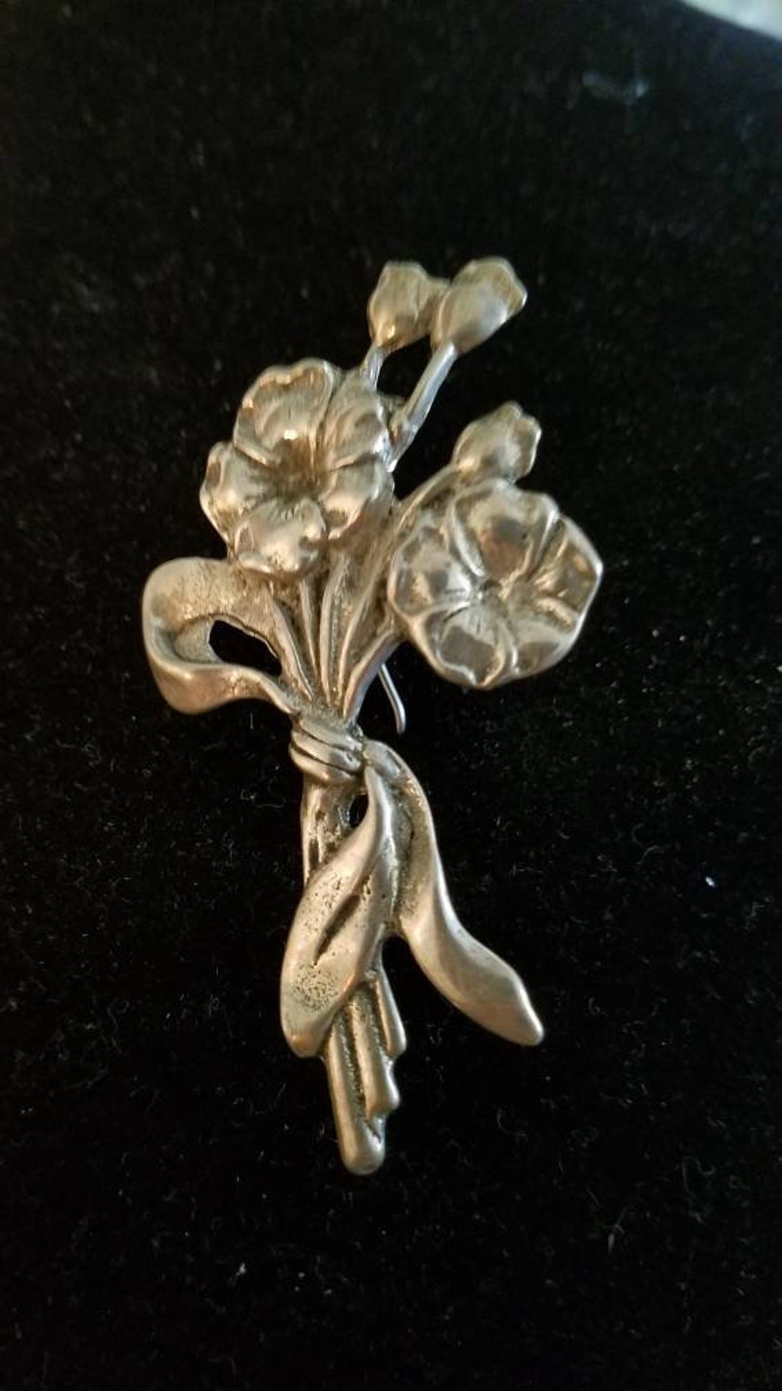 Vintage Tussy Mussy Bouquet/Posy Sterling Silver Pin/Brooch | Etsy