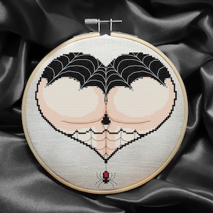 NSFW Spider Queen Adult Cheeky Bum Cross Stitch Pattern