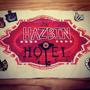 Hazbin Hotel Logo Cross Stitch Pattern