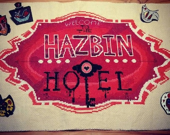 Hazbin Hotel Logo Cross Stitch Pattern