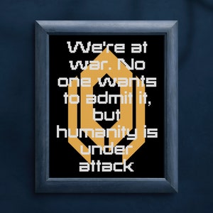 Mass Effect Illusive Man Cerberus Quote Cross Stitch Pattern