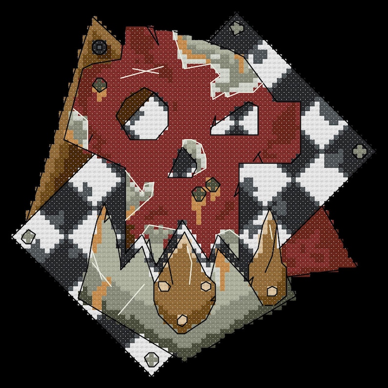 Warhammer 40k Ork Symbol Cross Stitch Pattern Etsy