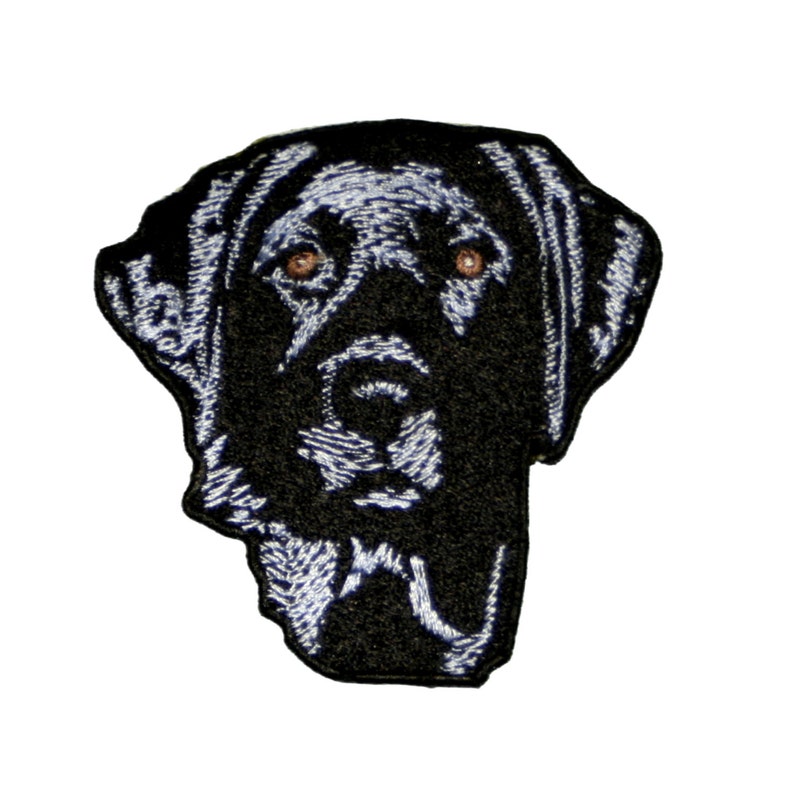 Black Lab Labrador Retriever Dog Embroidery Iron on Patch Etsy
