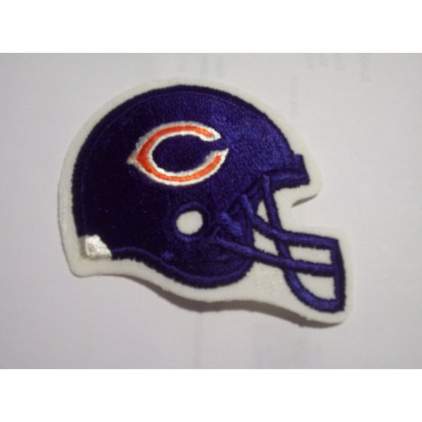 NFL Chicago Bears Embroidered Helmet on Felt 3 1/4" Iron-On Patch
