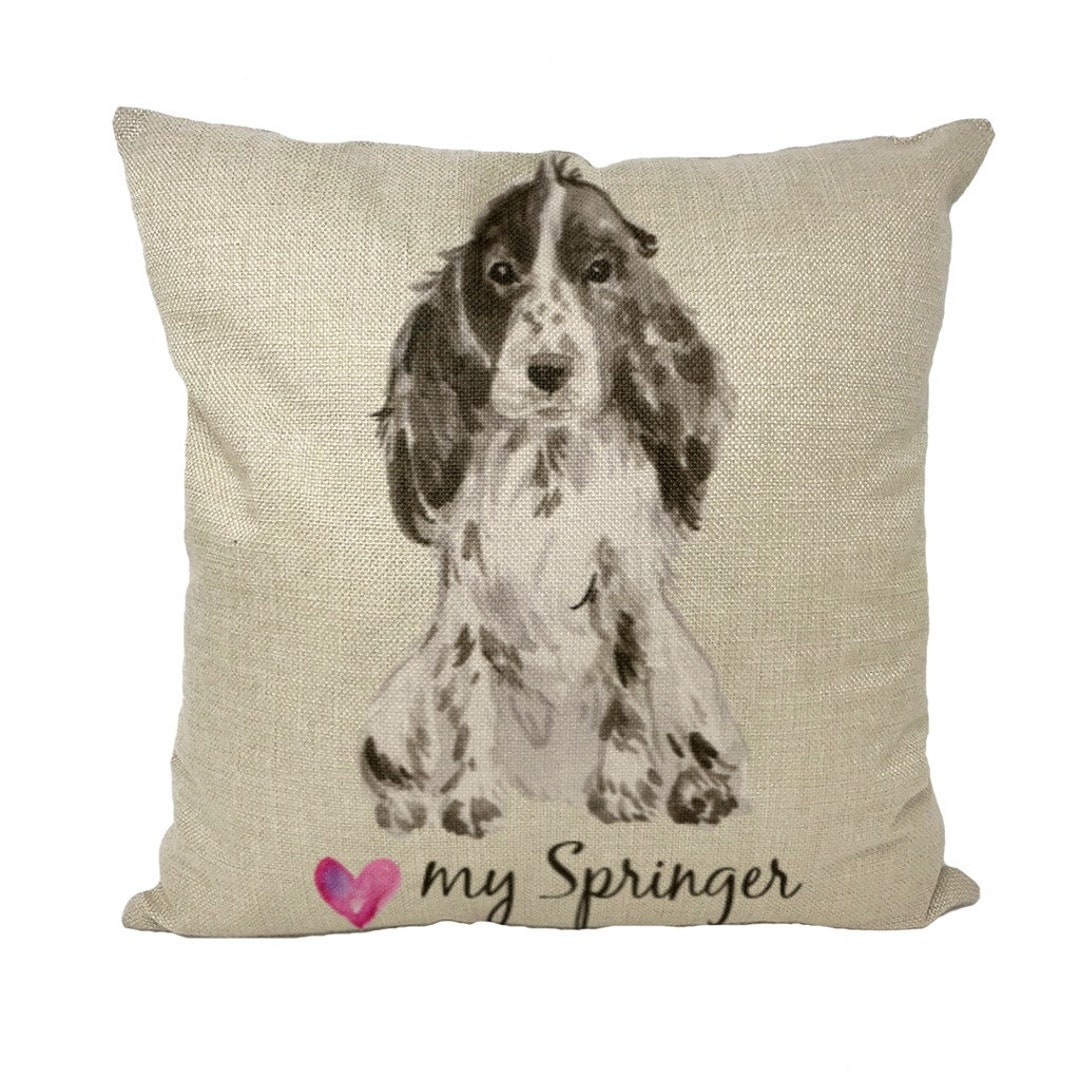 Love My Springer Spaniel Throw Pillow, Cover Only - Etsy