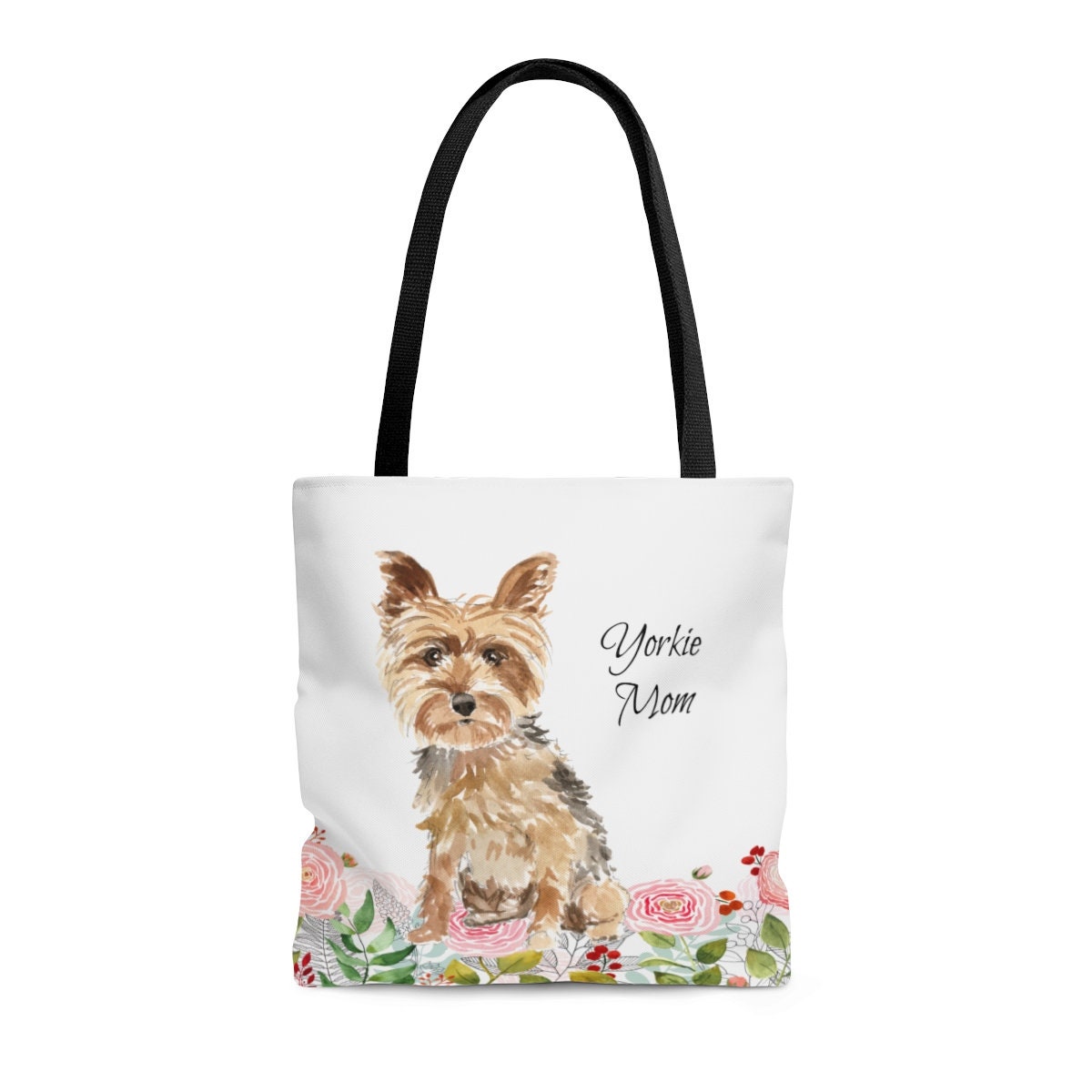 Cotton tote shopping bag for Yorkshire Terrier dog owners lovers gift idea 
