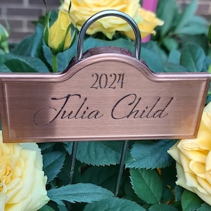 Personalized Laser Engraved Copper Plant Rose Markers Stakes Garden Accessories