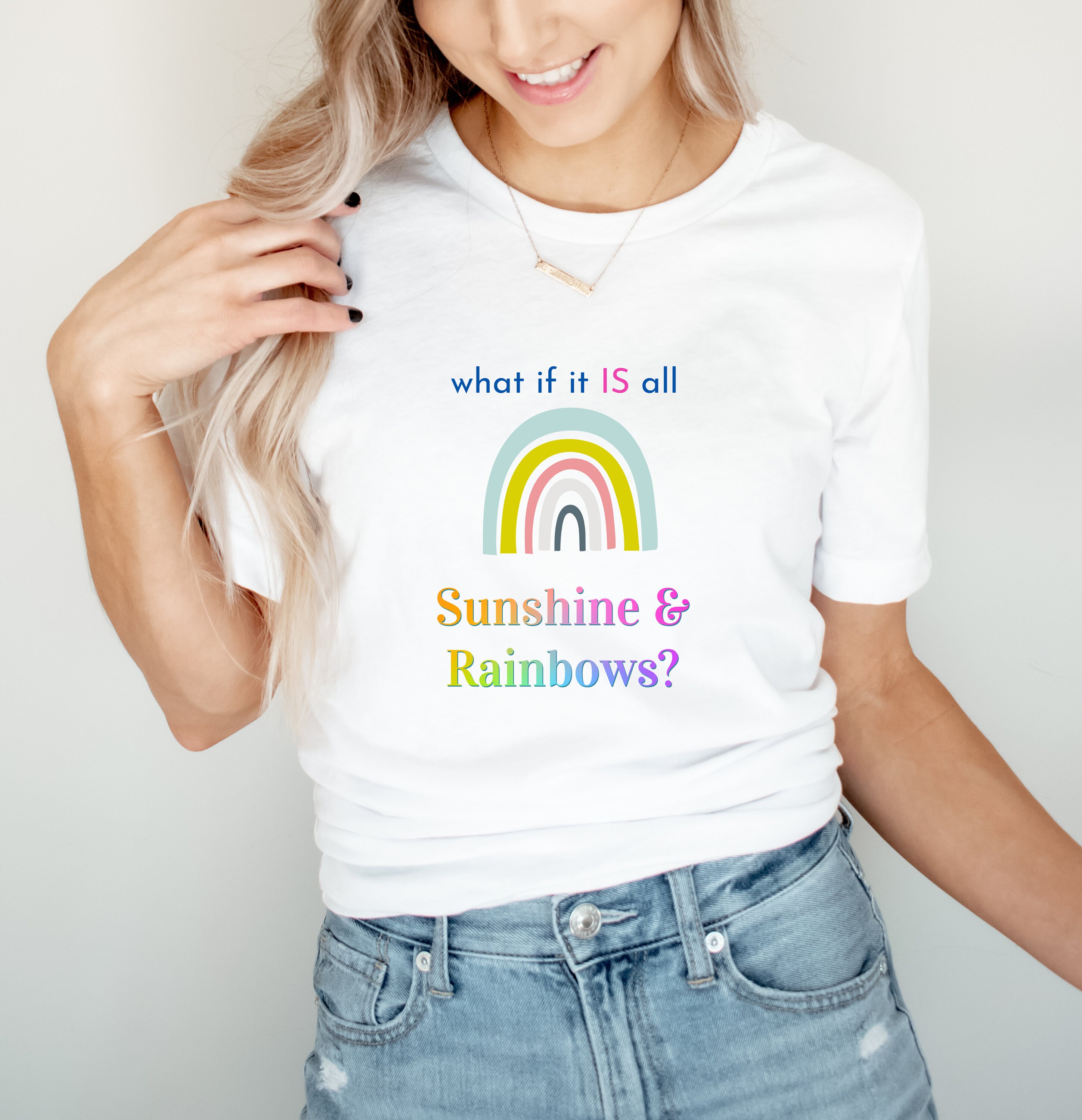 Rainbows Cute Tee Unisex Jersey 