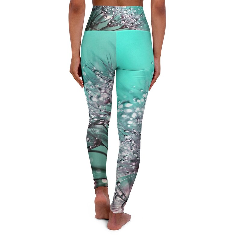 Dandelion Seeds and Dew High Waisted Yoga Leggings