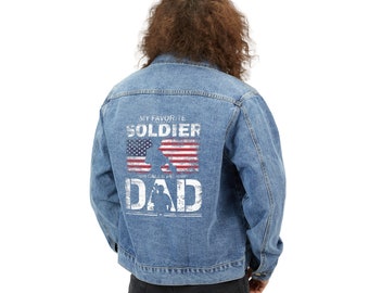 Fête des pères - Mon soldat préféré m'appelle Dad - Veste en jean militaire pour homme