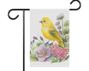 Goldfinch Yellow Bird Garden & House Banner, Garden Flag