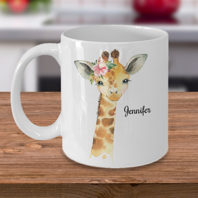 Giraffe Mug Personalized Giraffe Gifts for Women Safari Coffee Etsy