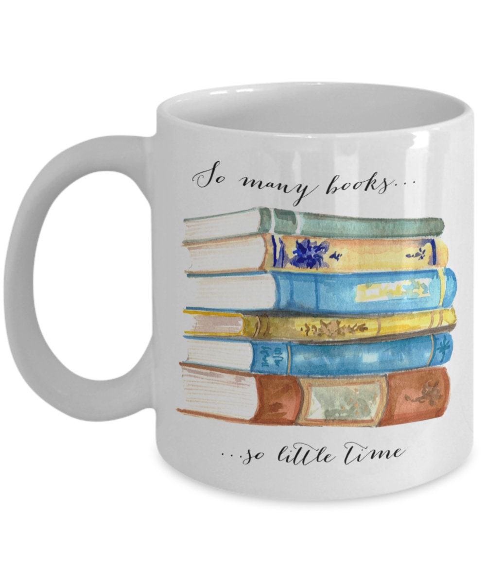 Book Mug for Book Lover So Many Books Funny Coffee Mug for Etsy