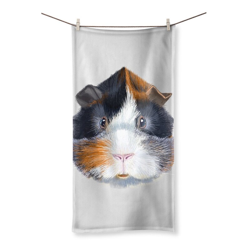 Tortoiseshell Tri Color Guinea Pig Guest Hand Bath Towel Etsy
