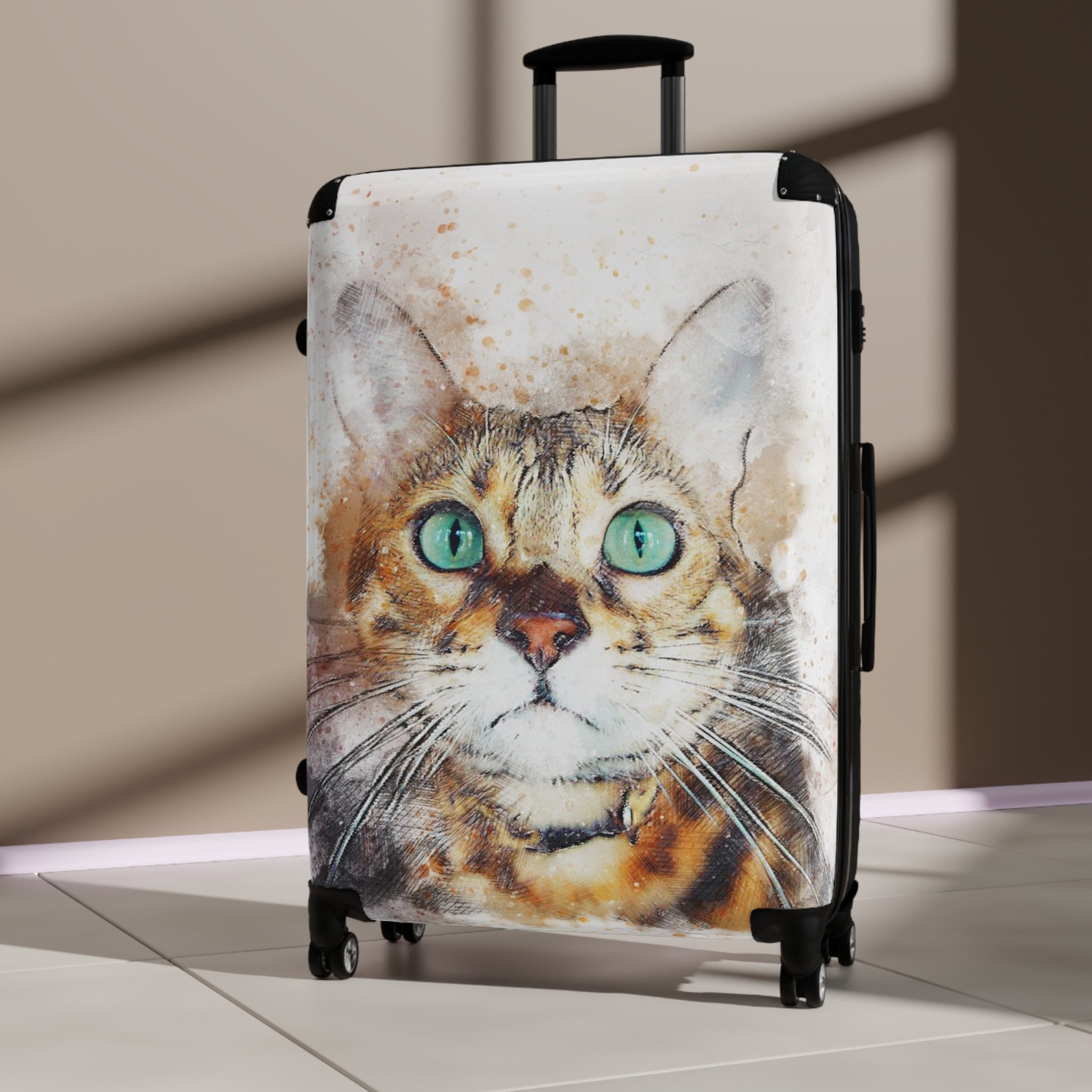 Tabby Cat Carryon, Medium or Large  Luggage
