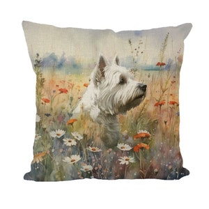 Westie Throw Pillow Cover