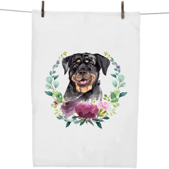 Serviette À Vaisselle Rottweiler Torchon 100% Coton | Etsy Canada
