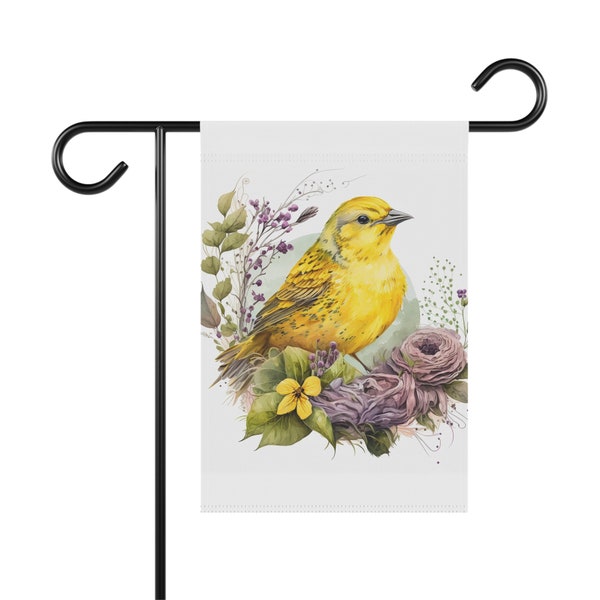 Goldfinch Yellow Bird Garden & House Banner, Garden Flag