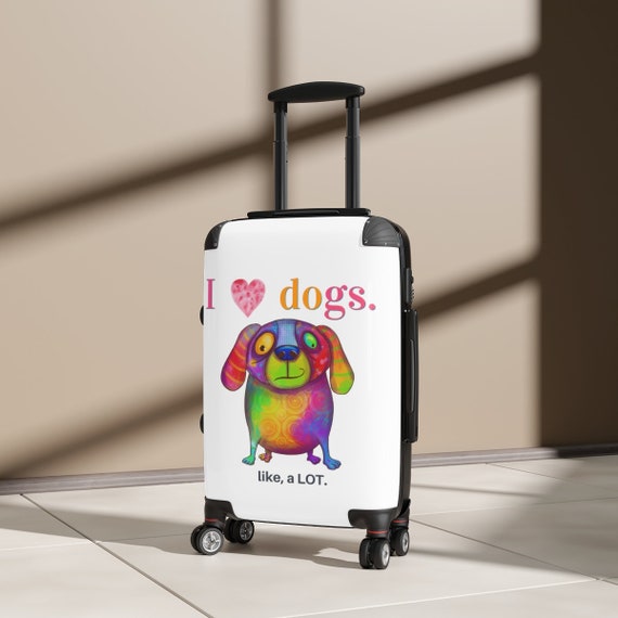 Me encantan los perros de equipaje rígido mediano - Etsy España
