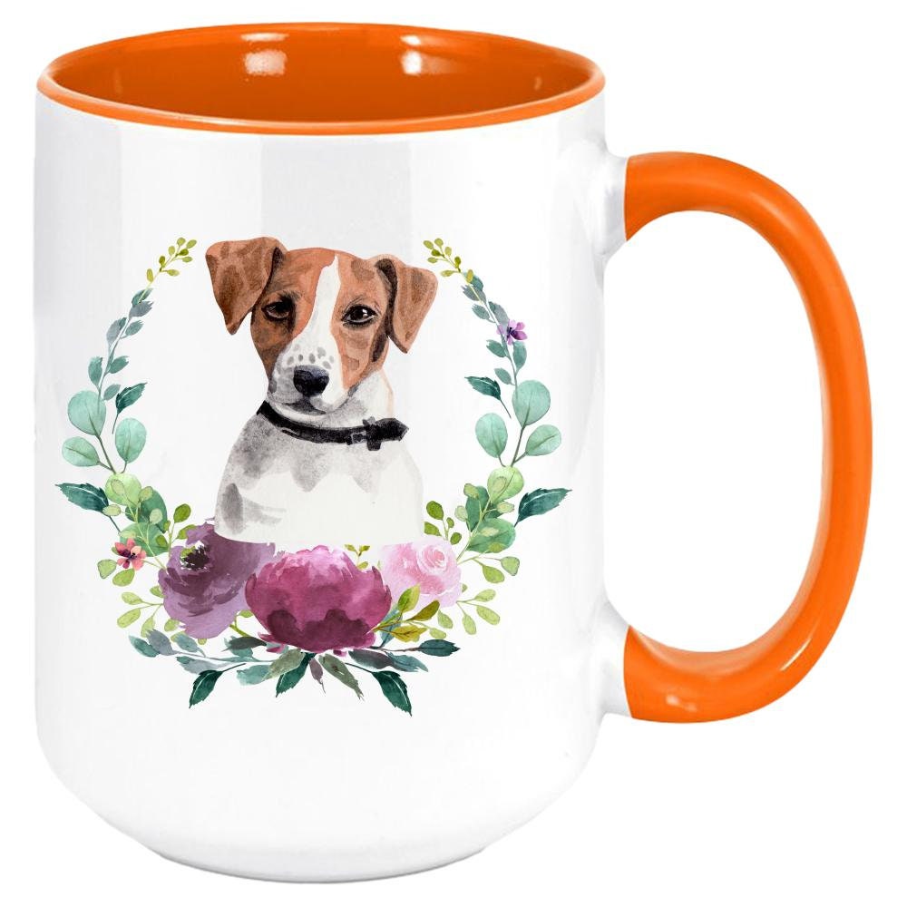 Jack Russell Terrier Coffee Mug White with Colored Inside and Etsy