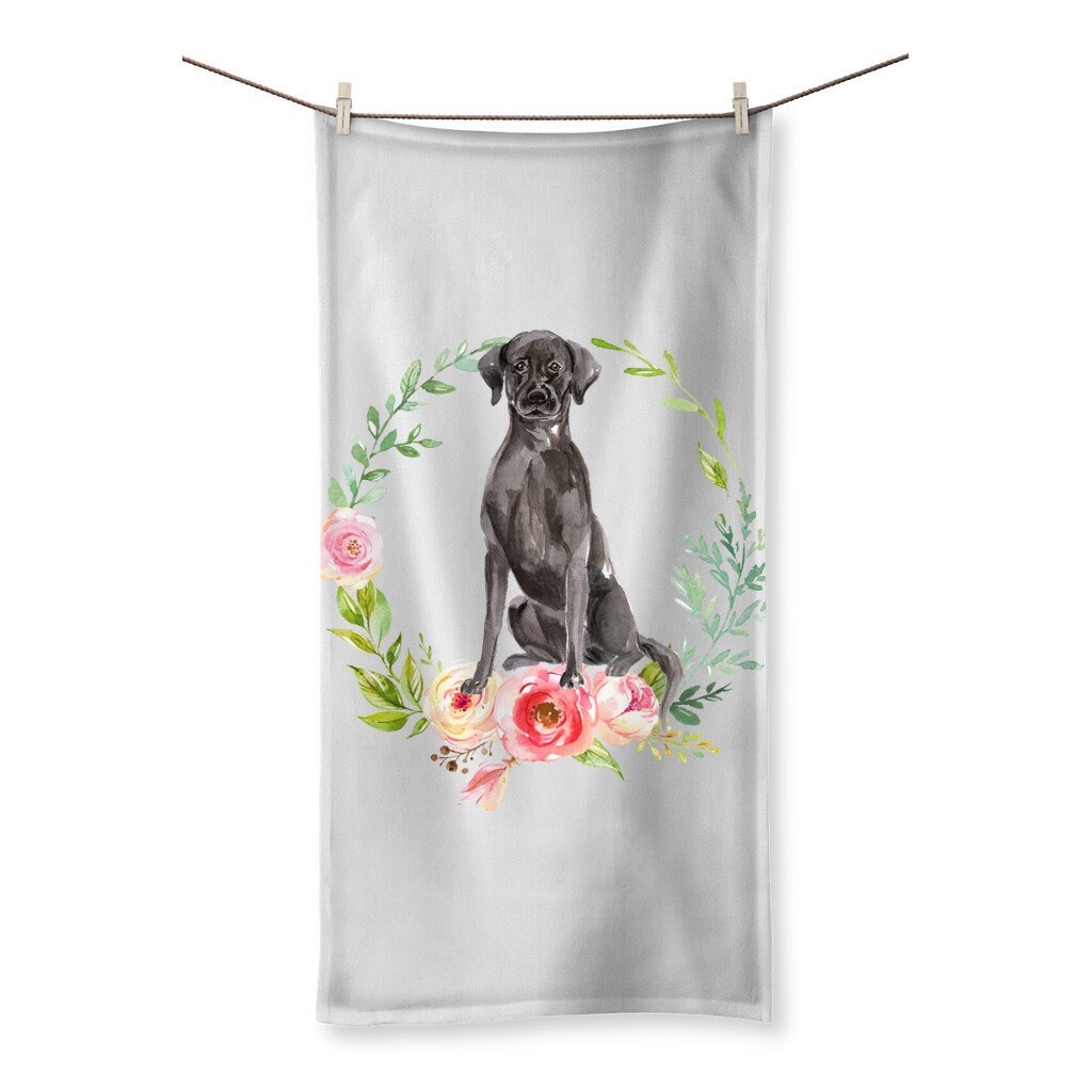 Black Lab Labrador Retriever Classic Guest Hand Bath Towel Etsy