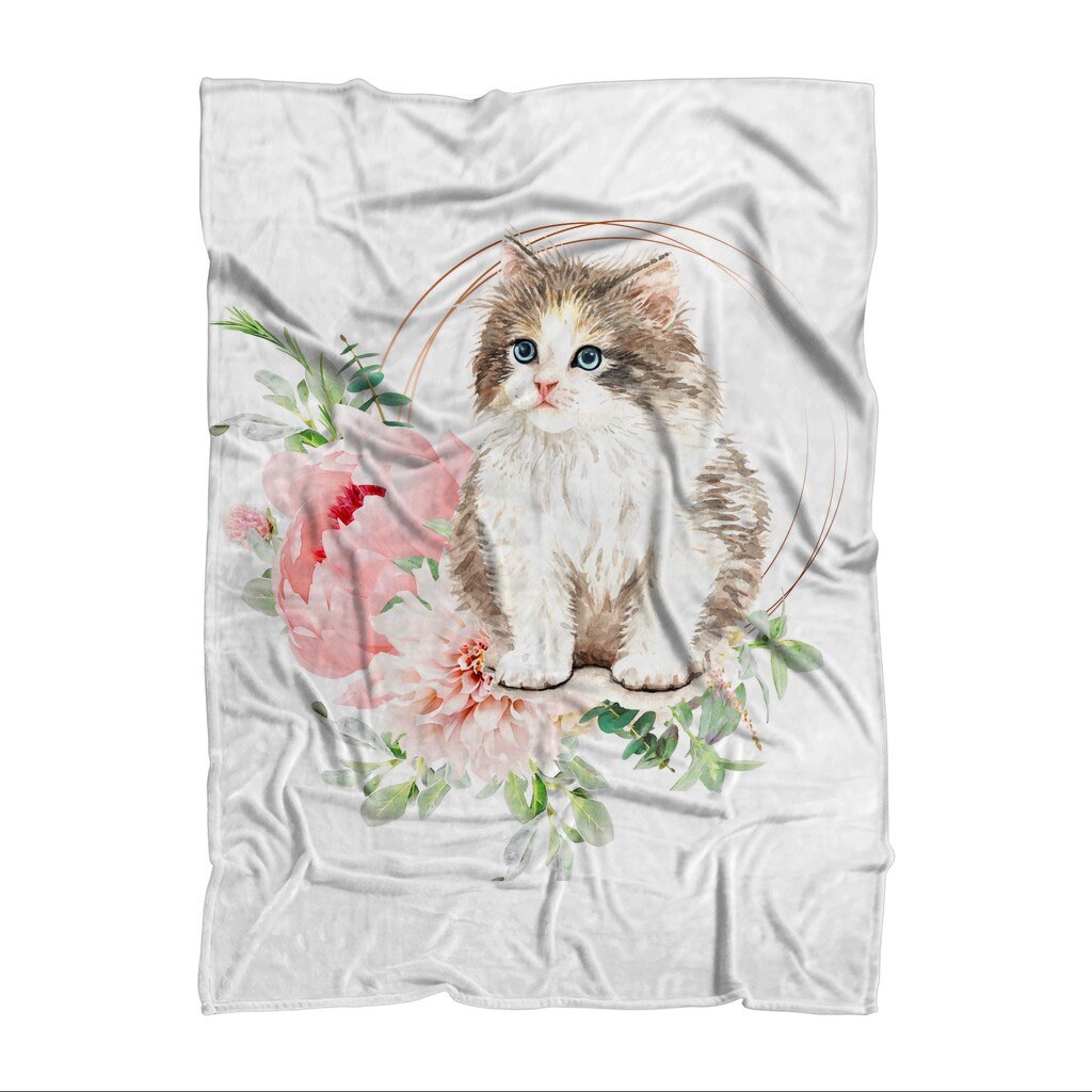 Fluffy Kitten Premium Fleece Throw Blanket Etsy
