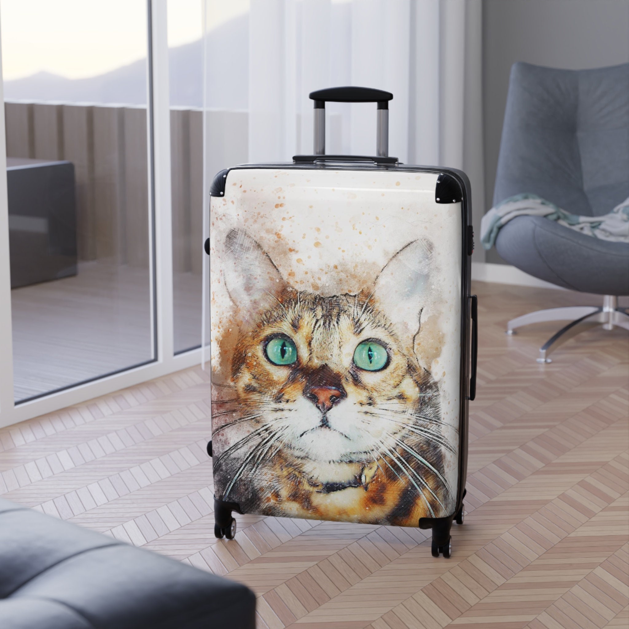 Tabby Cat Carryon, Medium or Large  Luggage