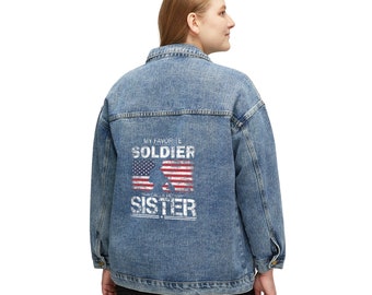 Militare Il mio soldato preferito mi chiama sorella Giacca di jeans da donna