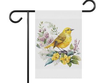 Goldfinch Yellow Bird Garden & House Banner, Garden Flag