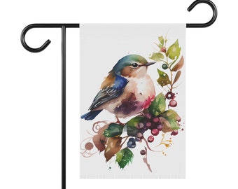 Spring Summer Bird Garden & House Banner