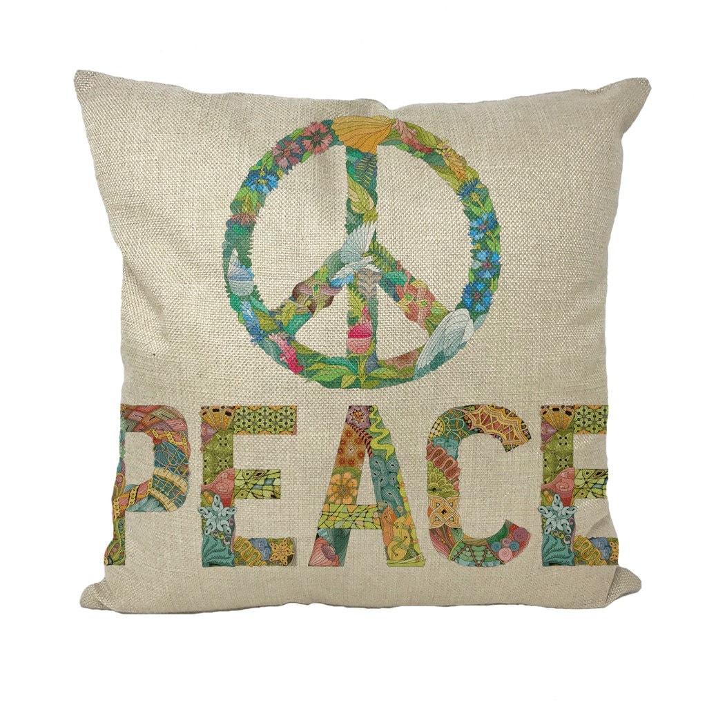 peace throw pillow