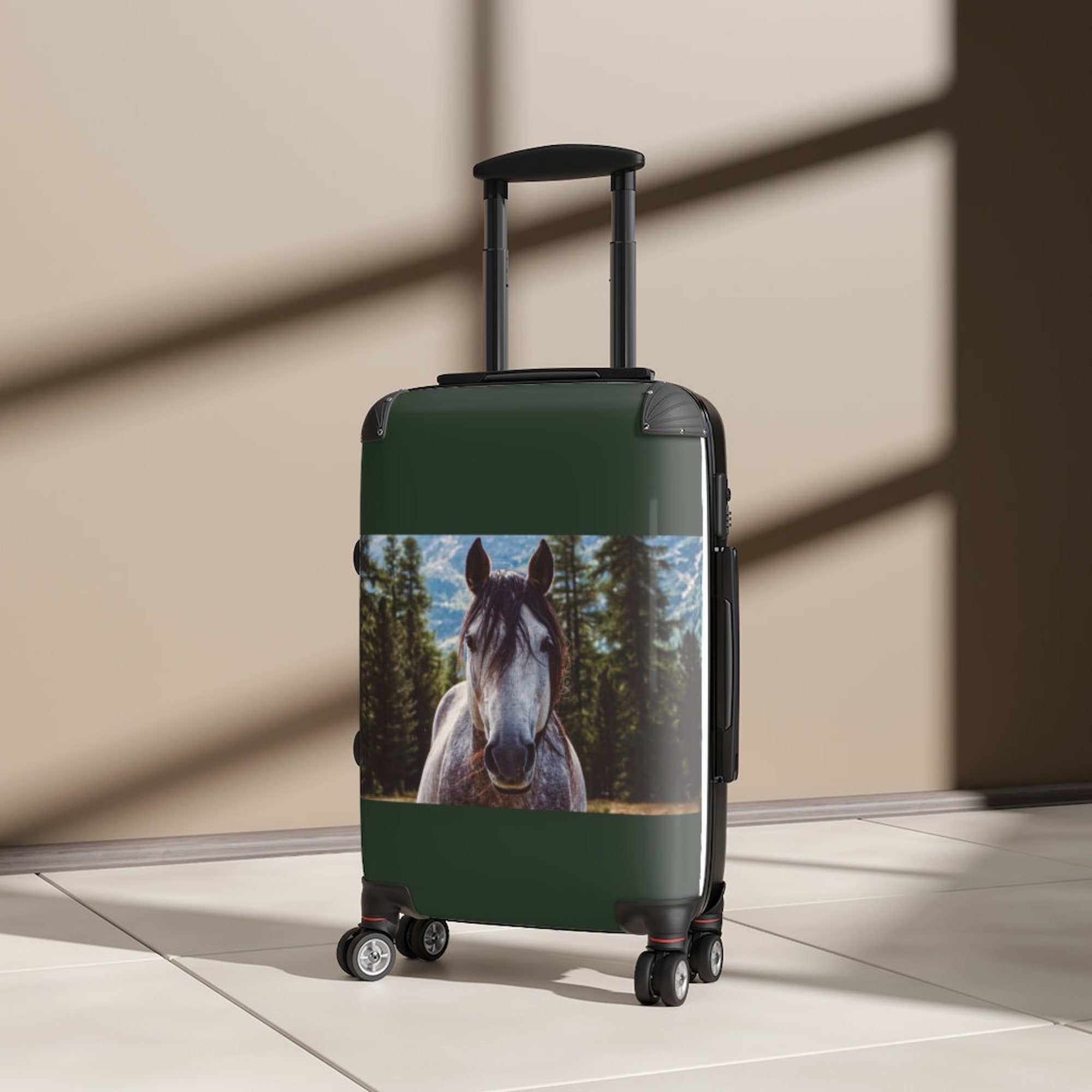 Discover Horse Carryon Luggage Cabin Suitcase, Hardcase Luggage