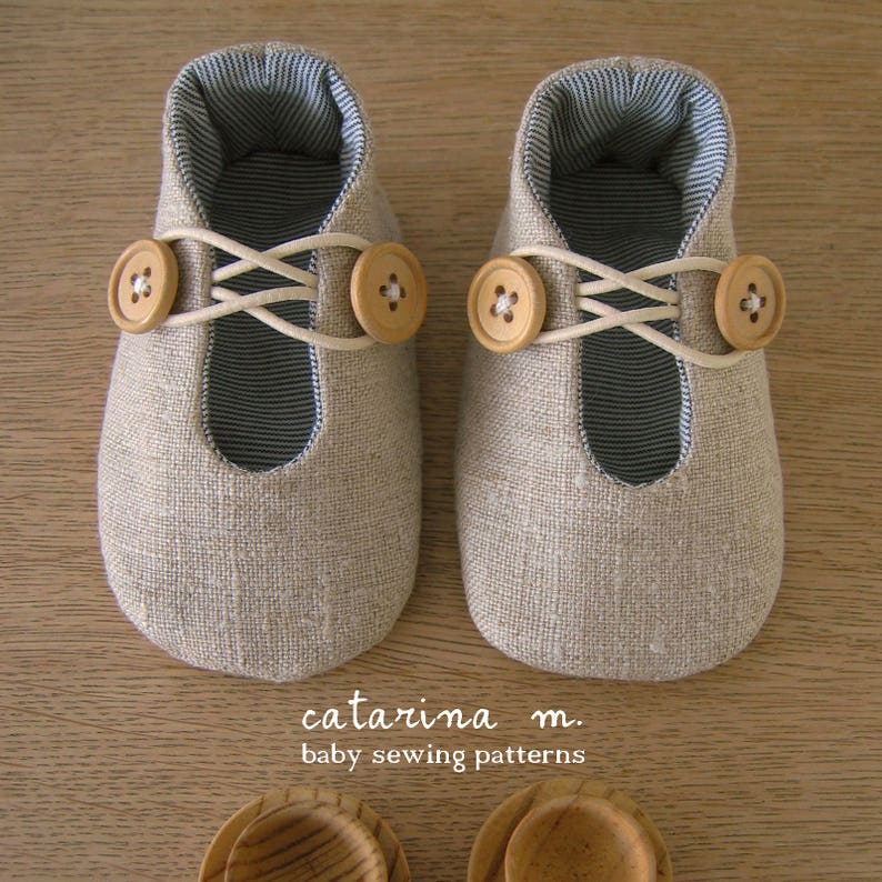 PDF SEWING PATTERN Baby Shoe Model n.1 two variants Catarina M. English image 1