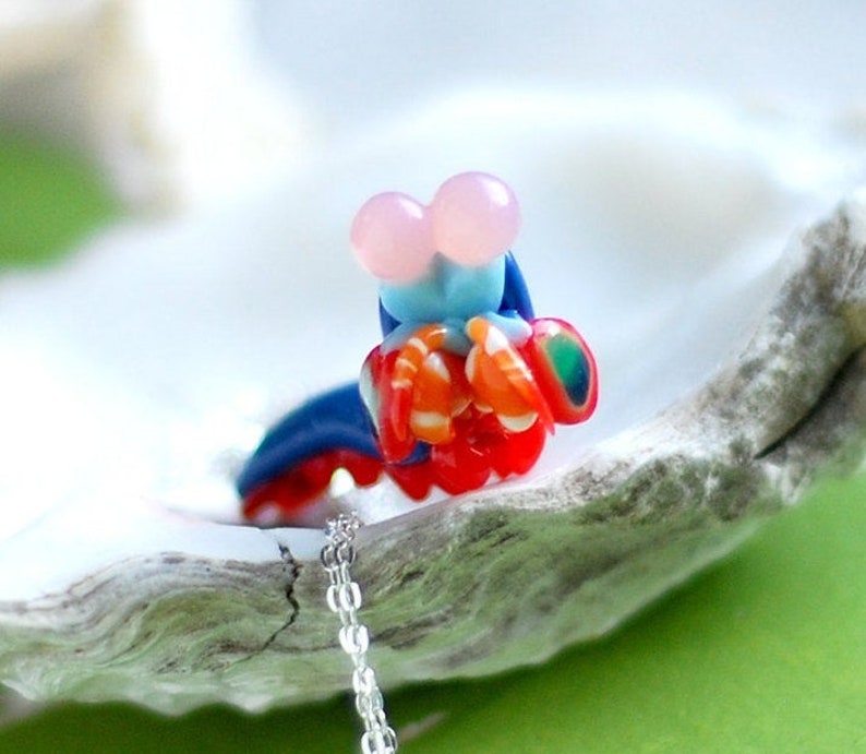Mantis Shrimp Necklace Stomatopoda marine biology jewelry Etsy