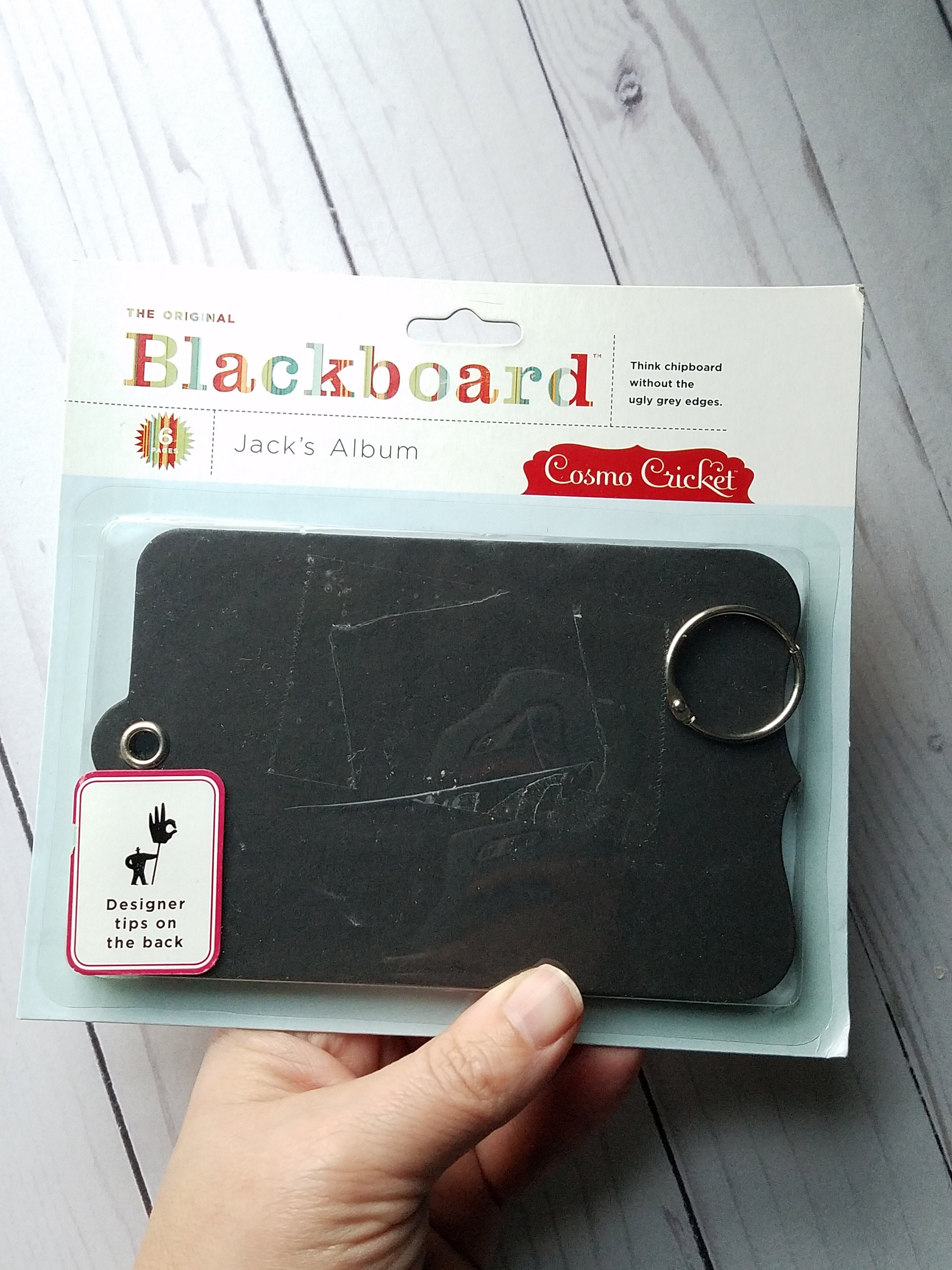 SET OF 2 - Cosmo Cricket - 1 Ring Tag Shaped Blackboard