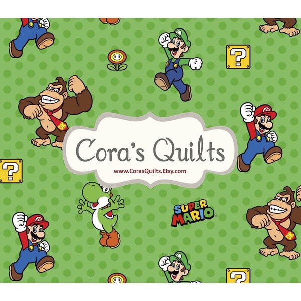 Super Mario Nintendo Game Characters Fabric from Springs Creative Fabrics (SPR55832)