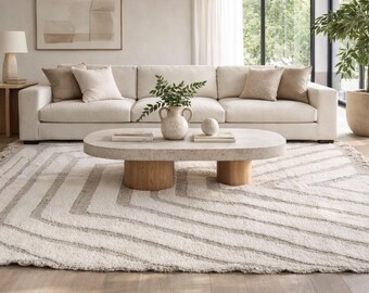 Beni ourain rug arcadia white -  Moroccan rug - All wool berber rug - Custom area rug - Handmade rug - Moroccan area rug - Morocco rug