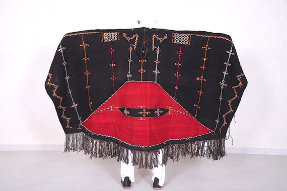 Antique costume - Moroccan cape - Tribal rug - Vi… - image 1