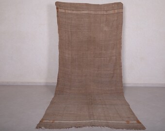 Moroccan flat woven rug 4.6 FT X 10.8 FT - Vintage Moroccan rug - Handmade berber rug - Runner kilim rug