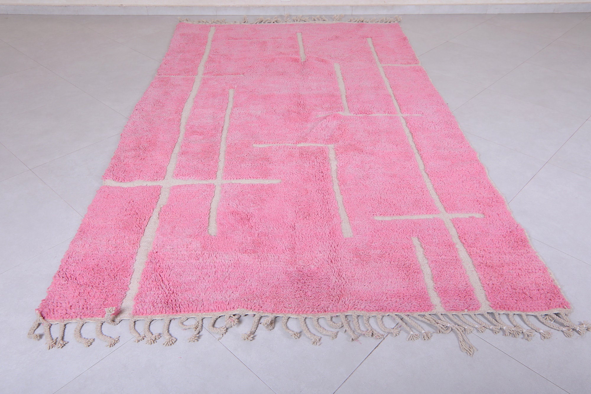 Pink Arabic Rug Moroccan Pink Rug 6 X 10 Feet - Pink Area Rug - Pink Rug - Berber Pink ...