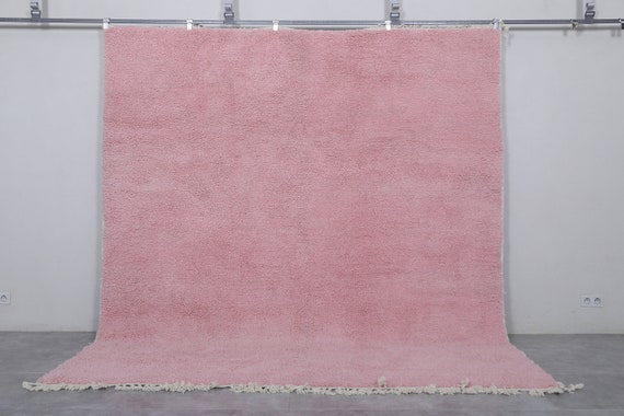 Moroccan rug millennial pink  - Solid rug - Moroccan plain rug - Handmade rug - Beni ourain rug - Moroccan area rug - Morocco rug