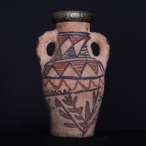 Antique clay water pot - decorative pottery - vintage pottery - moroccan pottery - handmade pottery - moroccan handmade pottery