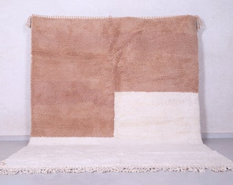 Moroccan peach rug - Wool peach rug - Handmade peach rug - Wool berber rug - Beni ourain rug - Custom rug - Handmade rug - Moroccan area rug