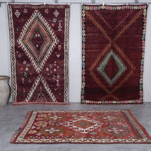 Wholesale Moroccan rugs for sale Vintage Berber rug Morocco rug Handmade rug Boujaad rug Tribal rug Vintage rugs Wool rugs image 2