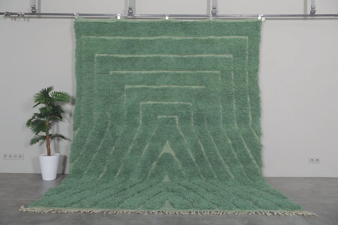Greenarbic Rug Patterns Moroccan Rug Green - Handmade Rug - Moroccan Berber Rug - Beni Ourain ...